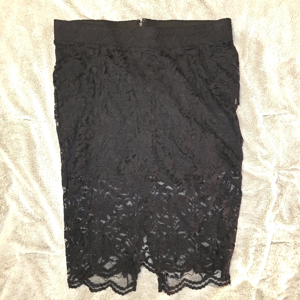 Torrid Black Lace Pencil Skirt